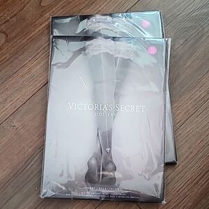 Victoria Secret Sheer Dazzling Heart in Ombre Crystals back seam Thight High New